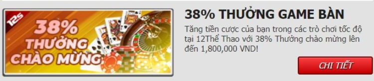khuyến mãi 12BET