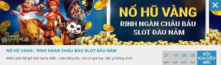 Khuyến Mãi W88 – Chinh Phục Slot Game Nhận Tiền Thưởng Hấp Dẫn